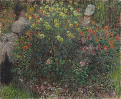 Mulheres entre flores de Claude Monet