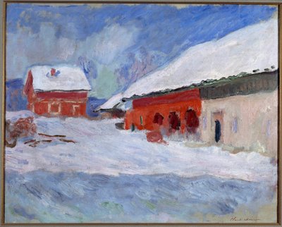 Paisagem da Noruega, Casas sob a neve de Claude Monet