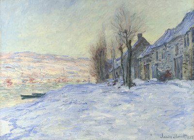 Lavacourt sob a neve. Por volta de 1878-81 de Claude Monet