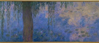 Lírio d&39;água com salgueiro, salgueiro da manhã de Claude Monet