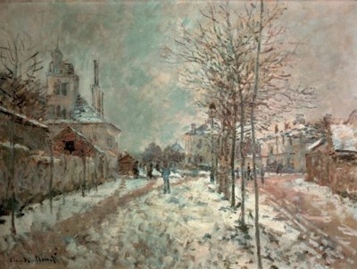 O Boulevard de Pontoise em Argenteuil, neve de Claude Monet