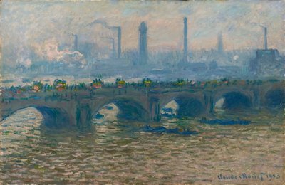 Le Pont de Waterloo, temps gris Waterloo Bridge, Gray Weather, 1903. de Claude Monet
