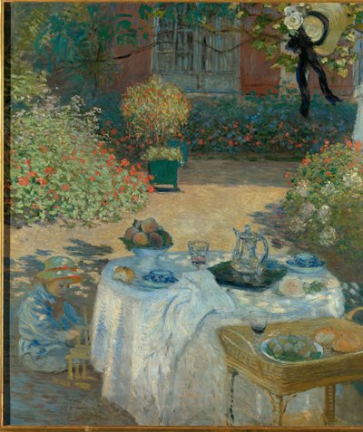 Almoço no jardim de Monet em Argenteuil de Claude Monet
