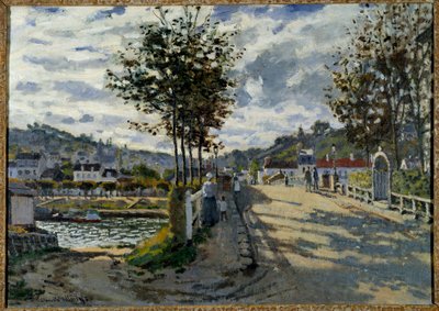 Le pont de Bougival Painting de Claude Monet (1840-1926) 1869 Sol. 0,63x0,91 m Manchester. Galeria de Arte Currier de Claude Monet