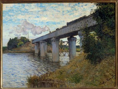 A ponte ferroviária em Argenteuil Pintura de Claude Monet (1840-1926) 1873 Sol. 0,55x0,72 m Paris, musee d