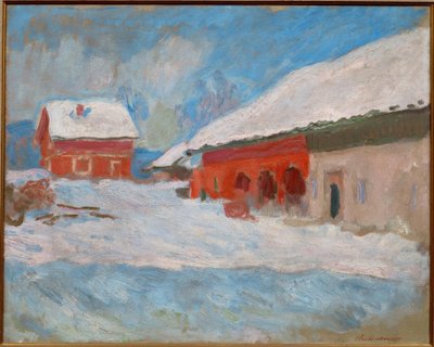 As Casas Vermelhas em Björnegaard (Noruega) de Claude Monet