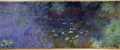Les nympheas: Matin Detail. Pintura de Claude Monet (1840-1926) 1914-1926 Díptico de 2 x 3 m cada parte. Paris. Musee De l