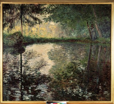 ""The Pond of Montgeron"" (Lagoa em Montgeron) Pintura de Claude Monet (1840-1926) por volta de 1876 Museu Hermitage, São Petersburgo (São Petersburgo) de Claude Monet