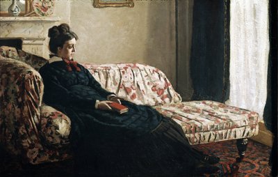 Meditação ou Madame Monet no canapé (óleo sobre tela de Claude Monet