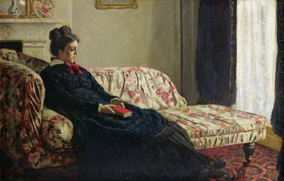 Meditação, ou Madame Monet no Sofá, c.1871 (óleo sobre tela) de Claude Monet