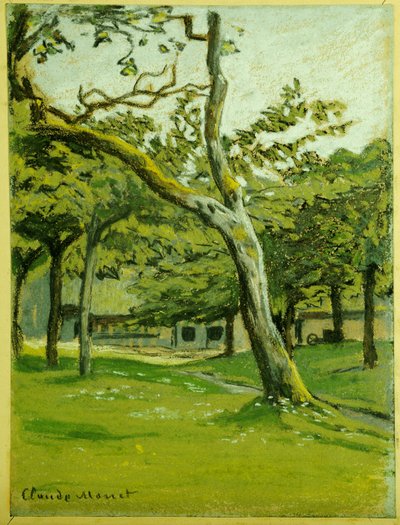 Fazenda da Normandia sob as árvores de Claude Monet