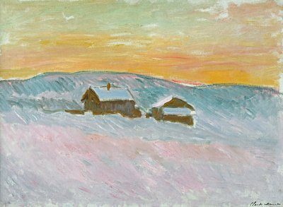 Paisagem norueguesa, casas azuis, 1895 de Claude Monet