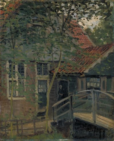 Passarela em Zaandam Passarela em Zaandam, 1871. de Claude Monet