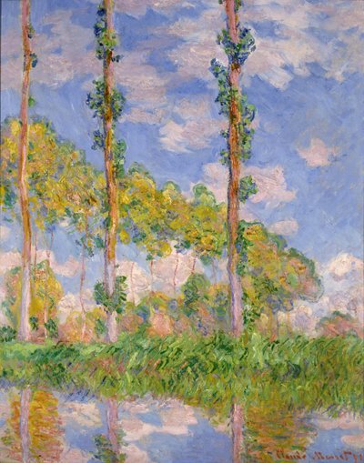 choupos ao sol de Claude Monet