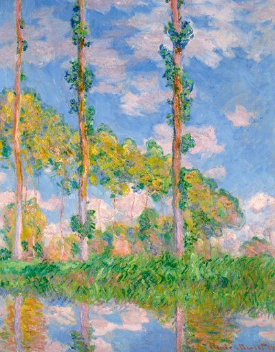 Choupos ao sol, 1891 de Claude Monet