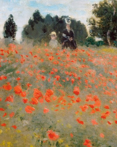 Papoilas, arredores de Argenteuil (detalhe). Pintura de Claude Monet (1840-1926) de Claude Monet
