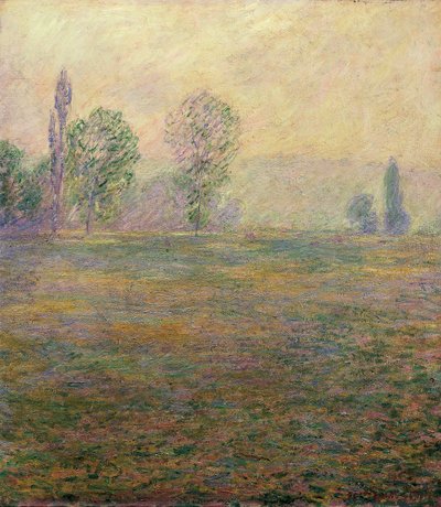 Prado em Giverny. Pintura de Claude MONET (1840-1926) de Claude Monet
