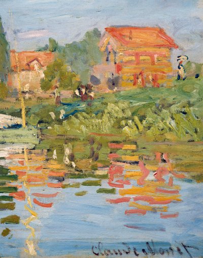 Regatas em Argenteuil, c.1872 (óleo sobre tela) (detalhe) de Claude Monet