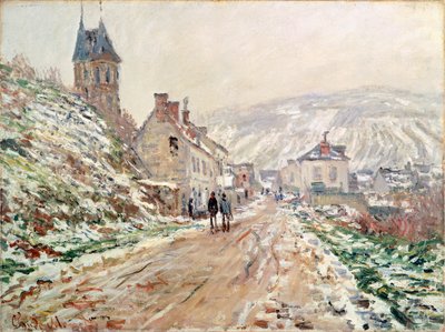 Estrada no Vetheuil no Inverno por Claude Monet (1840-1926) de Claude Monet