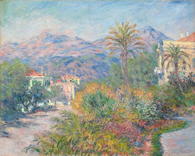 Estrada romana em Bordighera; Estrada romana em Bordighera, 1884 de Claude Monet