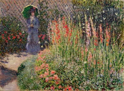 Canteiro de flores arredondado, 1876 de Claude Monet