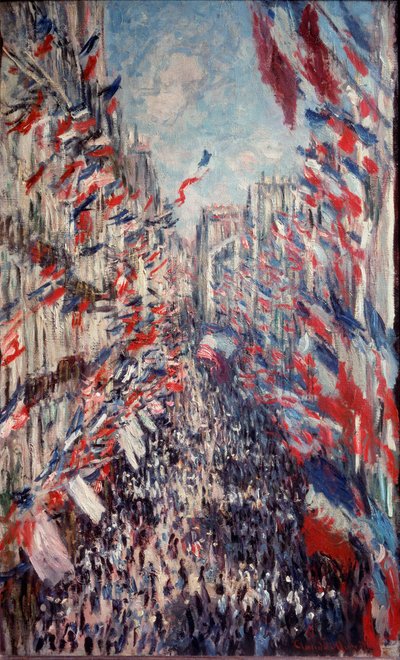 Rue Montorgueil em Paris de Claude Monet