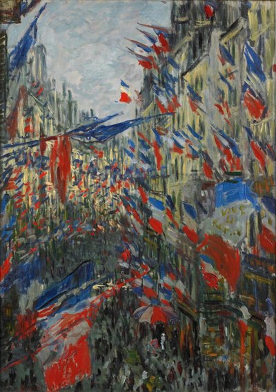 Rue Saint-Denis, festa de 30 de junho de 1878, 1878. de Claude Monet