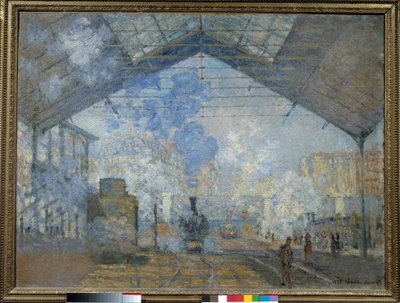 Estação de comboios de Saint Lazare de Claude Monet