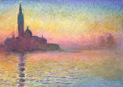 San Giorgio Maggiore ao anoitecer de Claude Monet