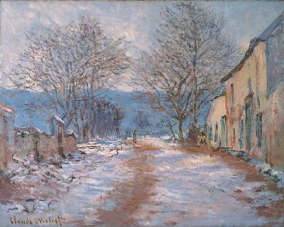 Neve em Limetz; Efeito de neve em Limetz, 1886 de Claude Monet