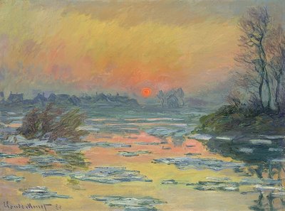 Pôr do sol sobre o Sena (Coucher de Soleil sur la Seine). 1880 de Claude Monet