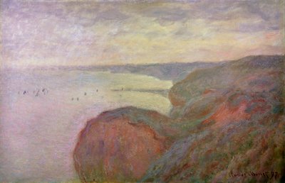 Penhascos íngremes perto de Dieppe, 1897. de Claude Monet