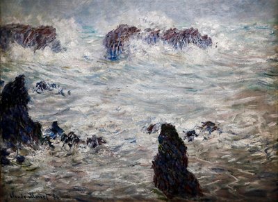 Tempestade, Costa de Belle-île de Claude Monet