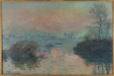 Pôr do sol no Sena em Lavacourt, efeito inverno de Claude Monet