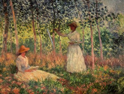 Leitura de Suzanne e pintura de Blanche de Claude Monet