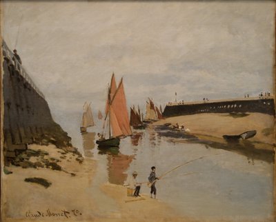 O Porto de Trouville - Pintura de Claude Monet (1840-1926) - 1870 - Óleo sobre tela - 54x65,7 - Szepmuveszeti Muzeum, Budapeste de Claude Monet