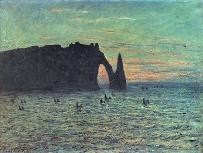 A agulha oca em Etretat, 1883 de Claude Monet