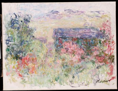 A Casa Através das Rosas, c.1925-26 de Claude Monet