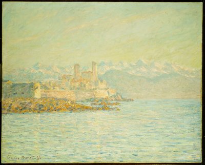 O Antigo Forte de Antibes (óleo sobre tela) de Claude Monet