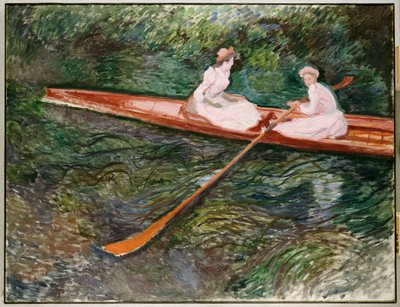 O barco a remos rosa de Claude Monet