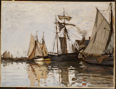 O porto de Honfleur, c.1865 de Claude Monet