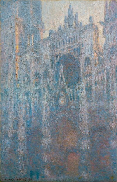 O portal da Catedral de Rouen na luz da manhã, 1894 de Claude Monet