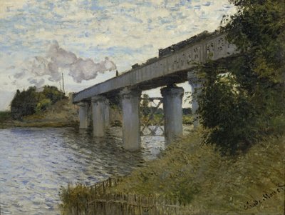 A ponte da estrada de ferro em Argenteuil de Claude Monet
