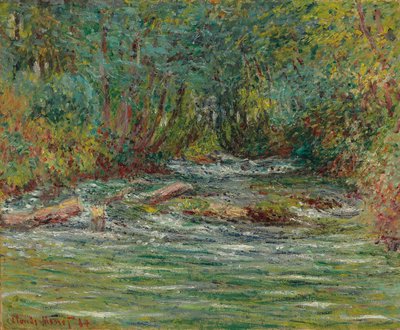 O rio Epte em Giverny, verão; O rio Epte em Giverny, verão de 1884 de Claude Monet