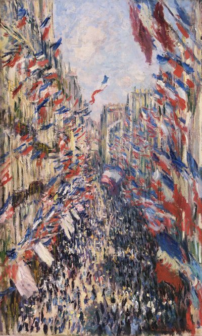 A Rue Montorgueil em Paris de Claude Monet