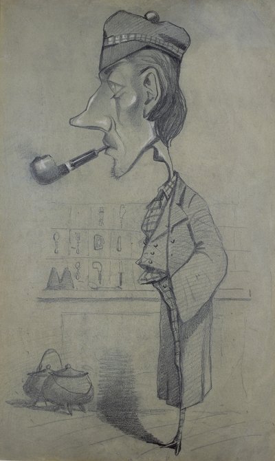 O escocês com um cachimbo, 1857 de Claude Monet