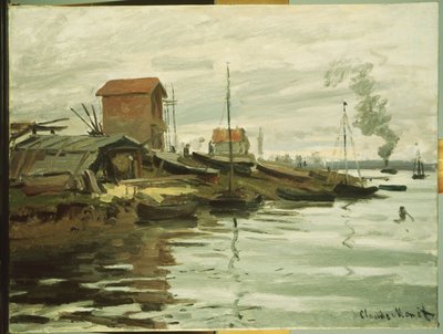 O Sena em Petit-Gennevilliers, 1872 de Claude Monet