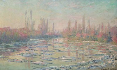 O degelo no rio Sena, perto de Vetheuil, 1880 de Claude Monet