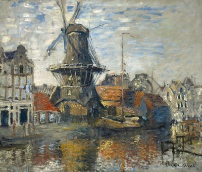 O Moinho De Vento, Amsterdam, 1871 de Claude Monet