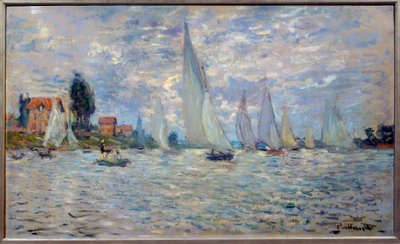 Os barcos. Regata uma Pintura Argenteuil de Claude Monet (1840-1926) 1874 Sol. 0,6x1 m Paris, musee d